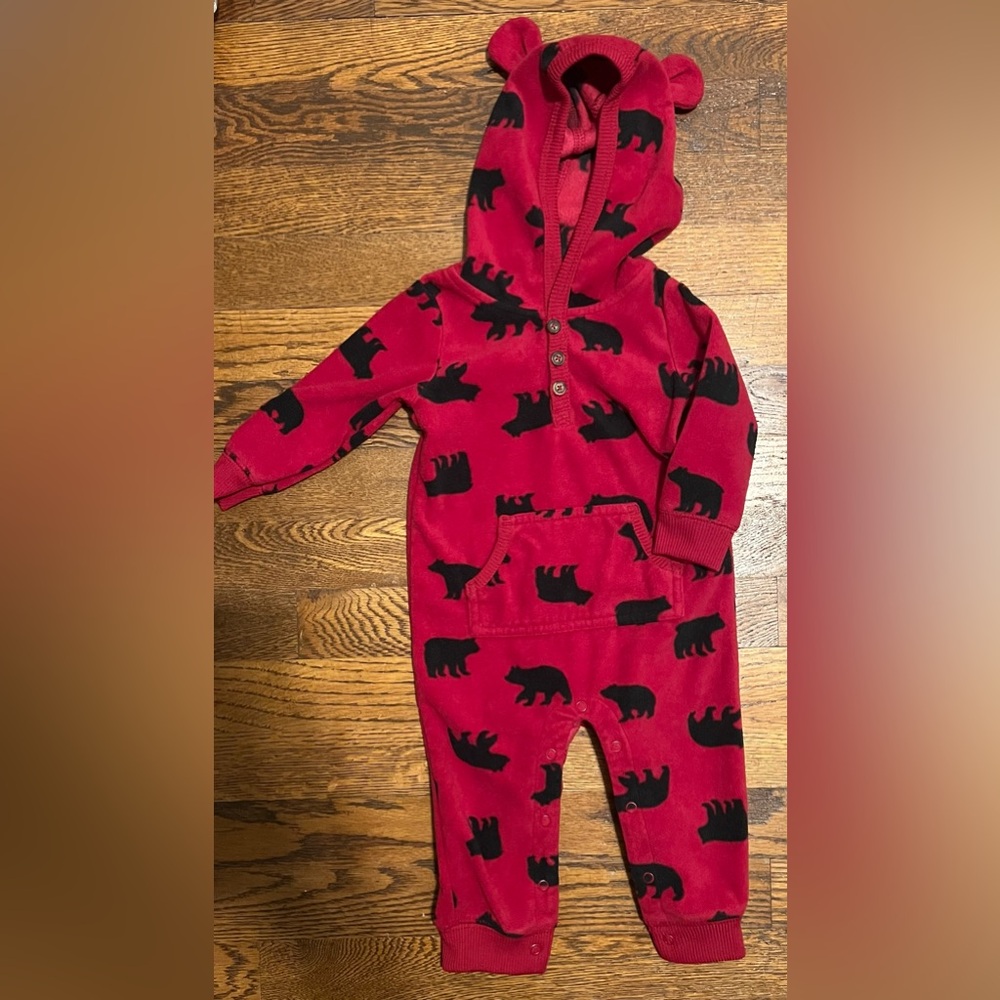 Fleece Bear One Piece Size 9 Months